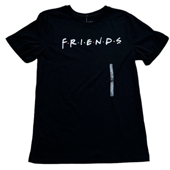 Friends the Television Series Logo T-shirt Medium Black Short Sleeves NWT - Picture 1 of 7